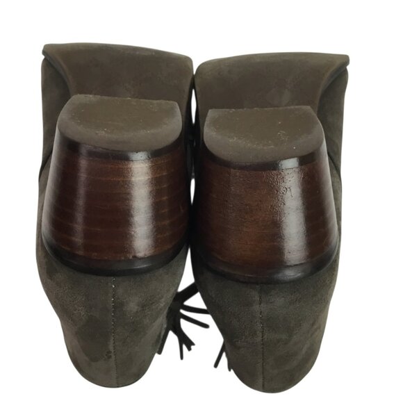 Vionic Serena Womens 7 Suede Ankle Booties Gray Side Zipper - Picture 11 of 13